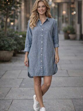 NWOT Kate Spade Saturday Button Front Chambray Denim Shirtdress Shirt Dress Sz 4